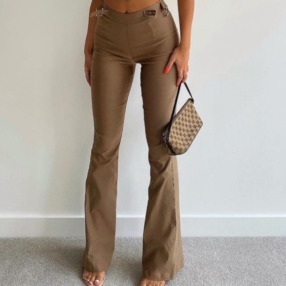 White Fox Boutique Pants - White Fox Boutique Satisfy Me Pants Mocha